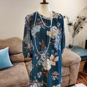 Green floral dress